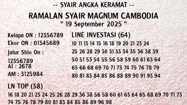 Prediksi Magnum Cambodia