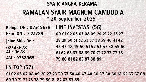 Prediksi Magnum Cambodia