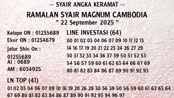 Prediksi Magnum Cambodia