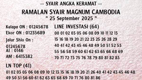 Prediksi Magnum Cambodia